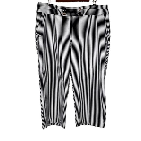 Chico's Sailor Stripe Hardware Crop Pants size 16 - Picture 1 of 10